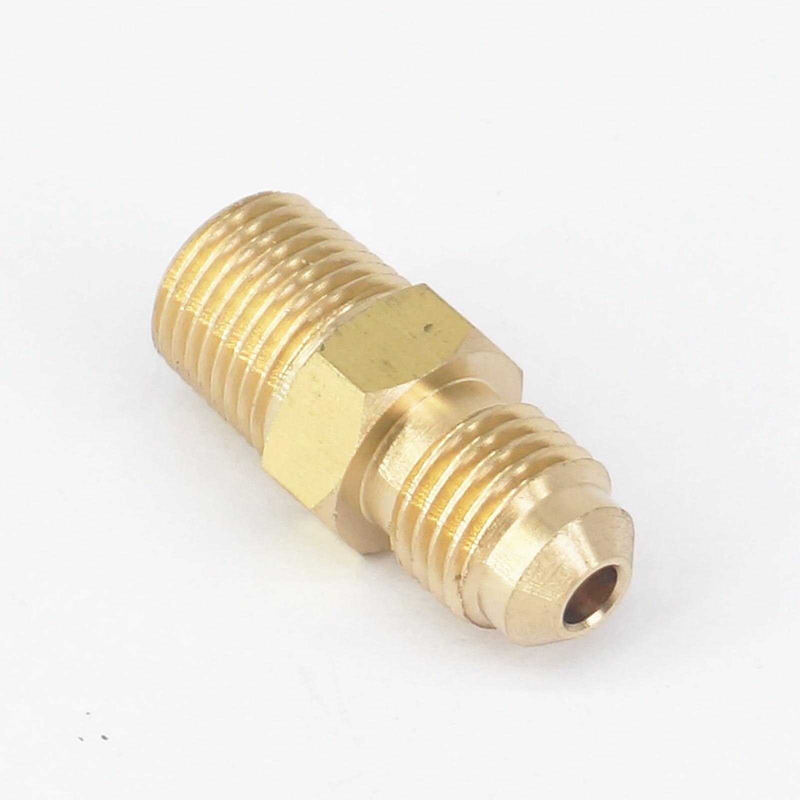 Rosca SAE 3/8 &quot;-24 UNF Fit Tube OD 3/16&quot; - 1/8 &quot;NPT Macho latón SAE 45 grados adaptadores de instalación de tuberías 1000PSI