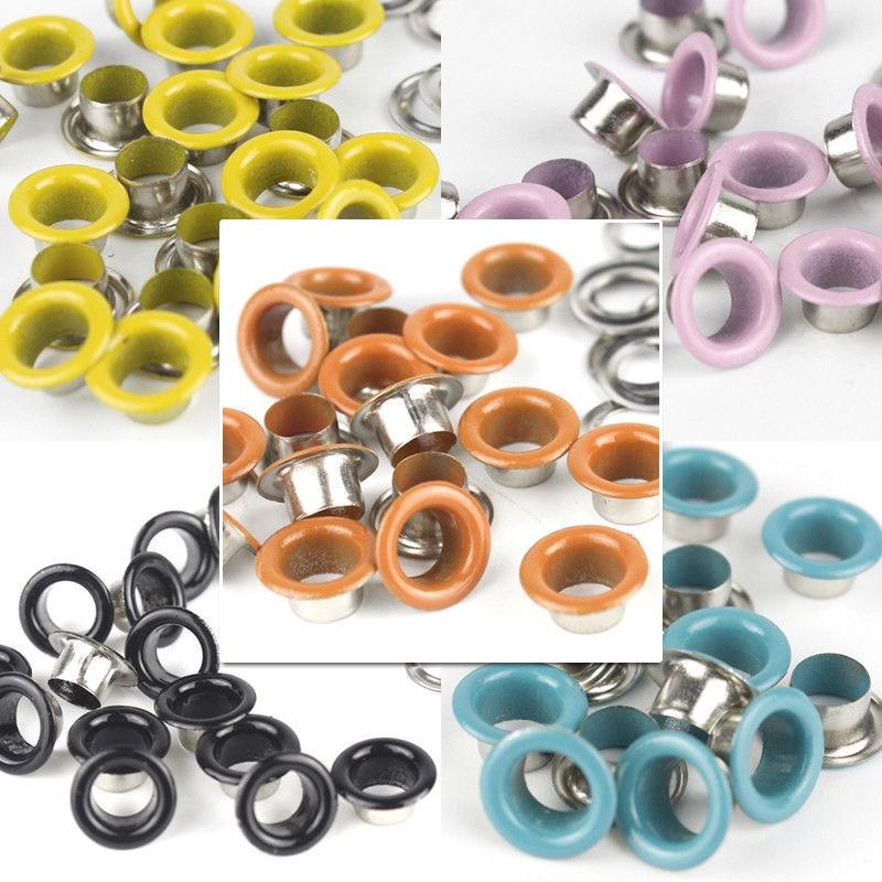 500 Sets 5Mm 10 Kleur Oogje Met Wasmachine Installeren Punch Gereedschap Koper Tule Voor Leer Craft Diy Kleding Schoenen