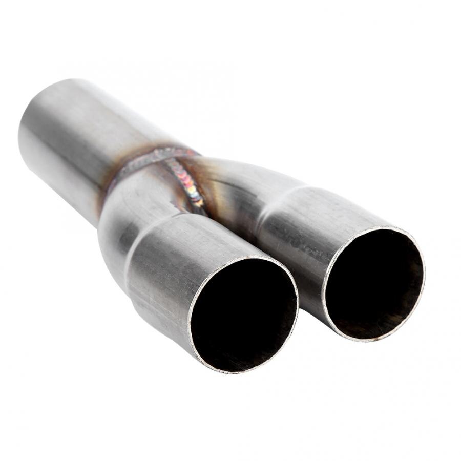 Dual 1.5'' ID Sleeve Inlet Single 1.75'' OD Outlet Exhaust Merge Collector T304 Stainless Steel Exhaust Motorcycle Accessories