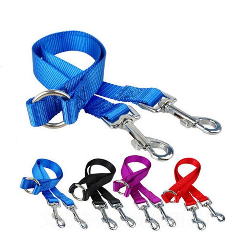 WALK 2 Two DOGS Leash COUPLER Double Twin Lead Walking Leash Dog Collar Bulldog Pet Accessories