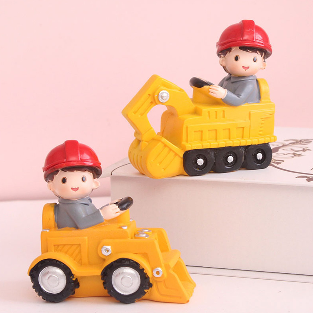 Children's engineering truck engineering vehicle cake decor ornament table
