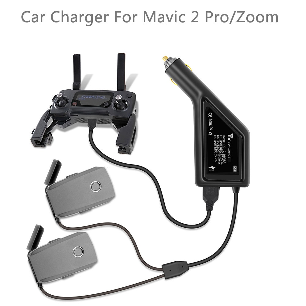 3 In 1 Batterij Oplader Met Usb Car Charger Voor Dji Mavic 2 Pro & Mavic 2 Zoom Drone Afstandsbediening controller