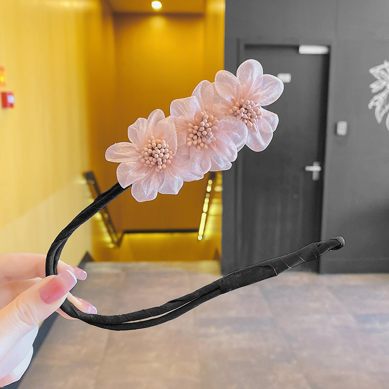 Bow Hairpin Weaving Artifact Shell Pearl Lazy Curler Retro DIY Hair Accessories Tool Hair Tie Artifact