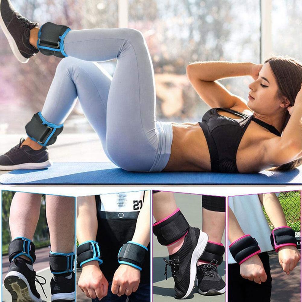 Attrezzature per il Fitness cinturino alla caviglia imbottito doppio anello a D peso regolabile rapitori per gambe sicurezza della caviglia allenamento sportivo Brace Suppor D0W1