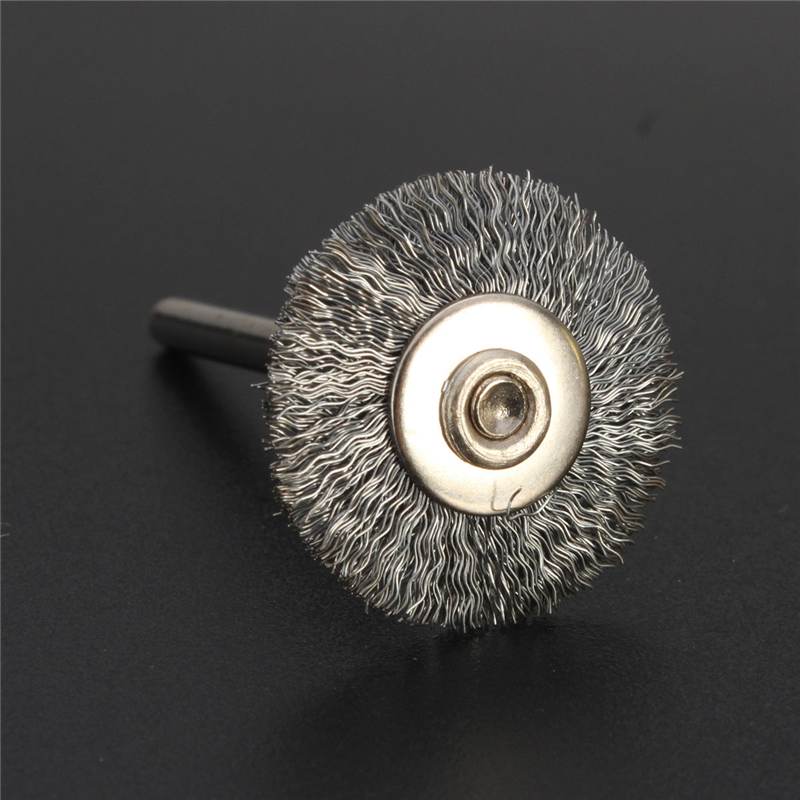10 pcs/set 22mm Steel Wire Wheel Brush Silver Color Steel Wire Brush Drill Buit For Rotary Grinder Tool Cleaning Polishing Brush