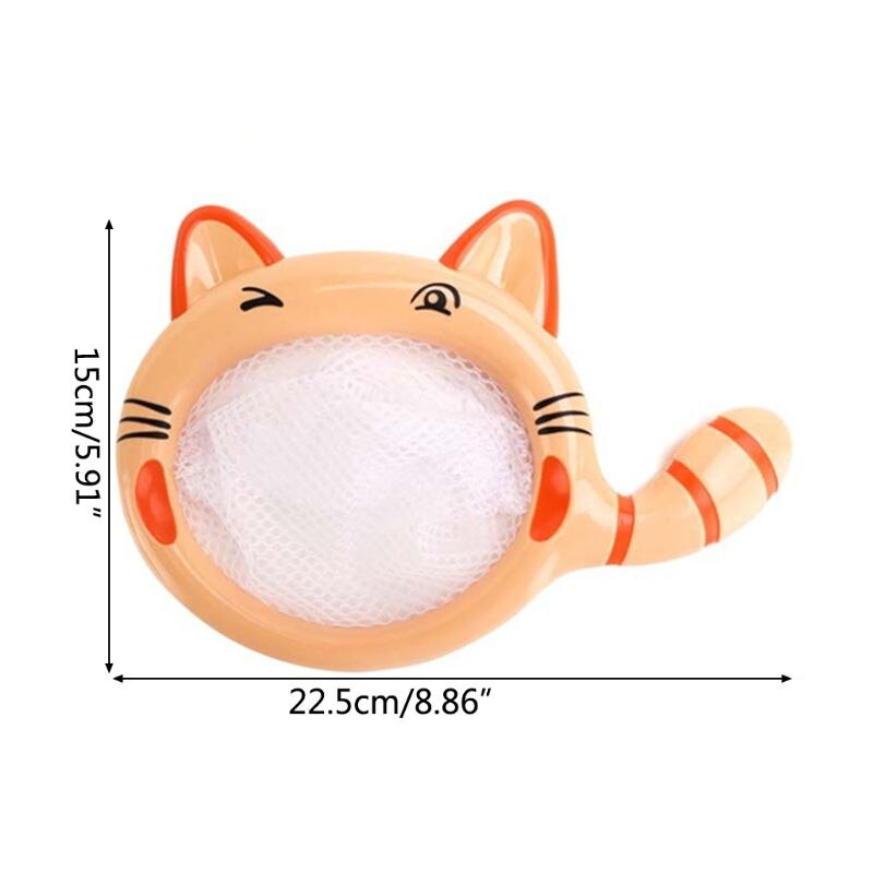 Leuke Cartoon Dier Kat Vissen Netto Baby Baden Tijd Water Zwembad Speelgoed Voor Kids Kinderen