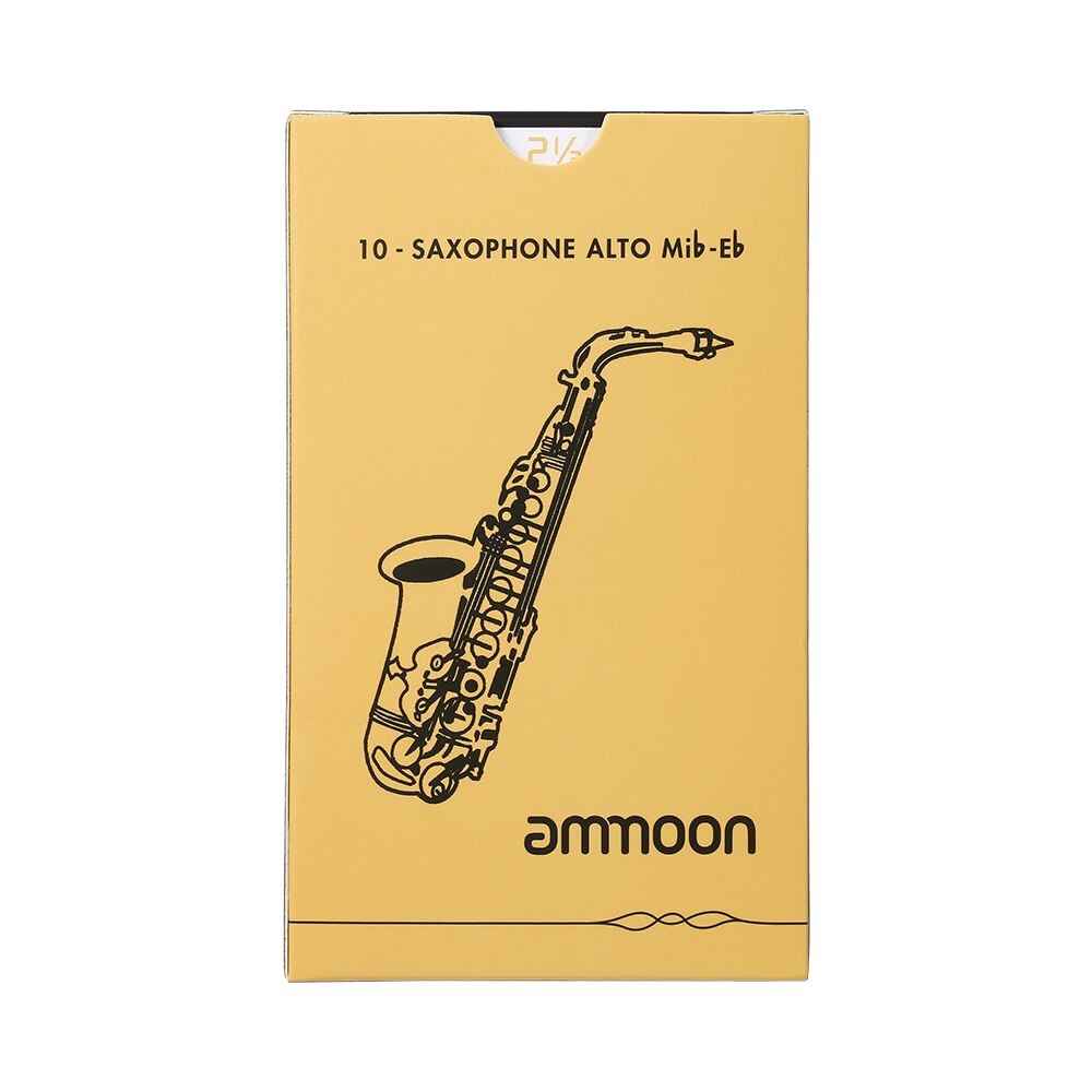 Ammoon 10 stuks/doos altsaxofoon rieten sterkte 2.5/ 3.0 saxofoon traditionele rieten saxofoon accessoires