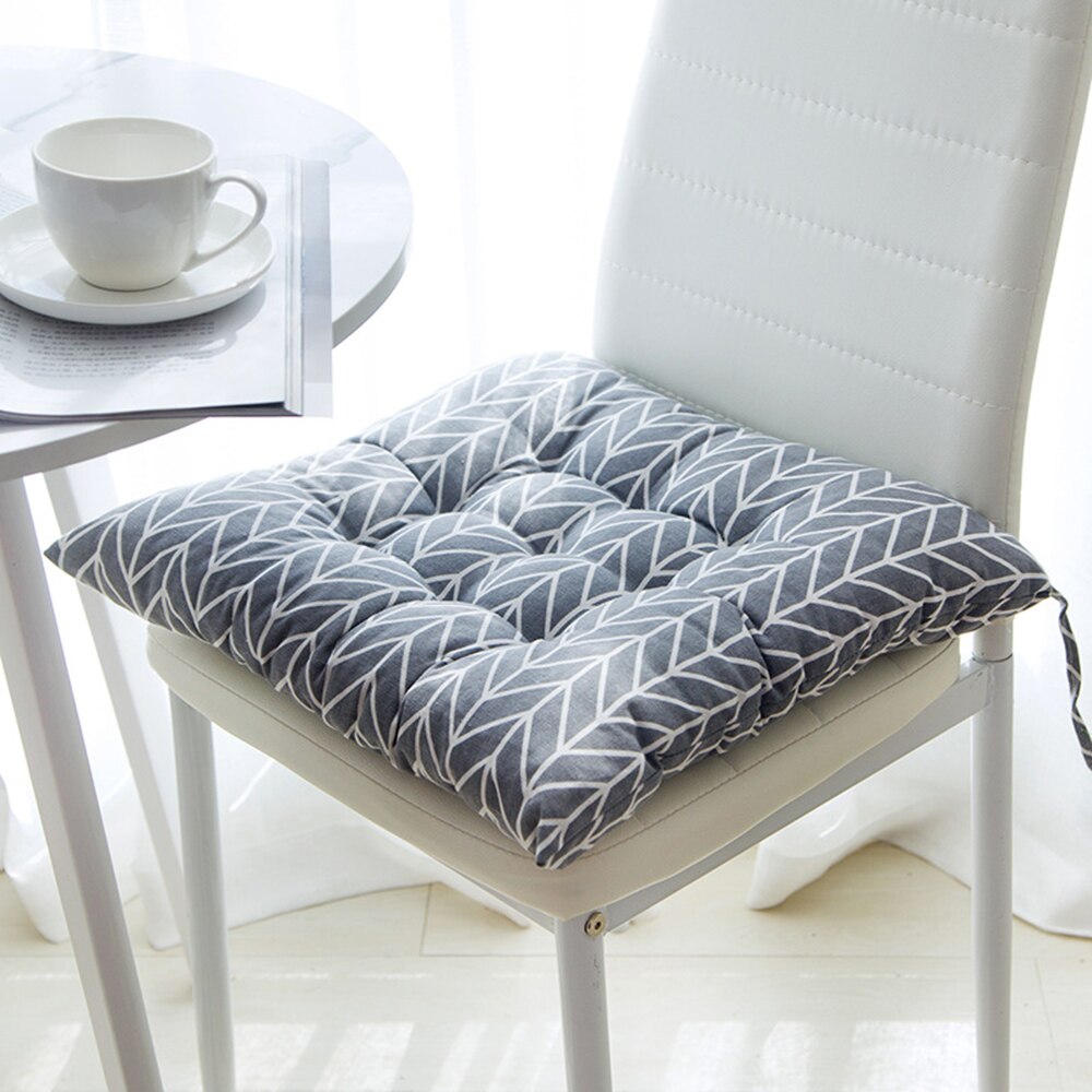 Urijk-coussin de siège antidérapant | Coussin de canapé, couleur Pure, coussin de siège carré, coussin de chaise, oreiller doux, imprimé en feuilles, pour Padchair, 40x40cm