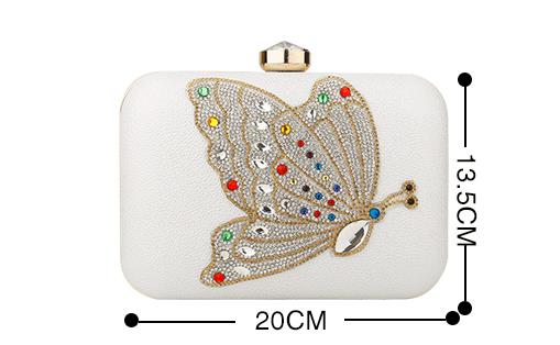 Butterfly diamonds lady cute clutches party wristlets handbags