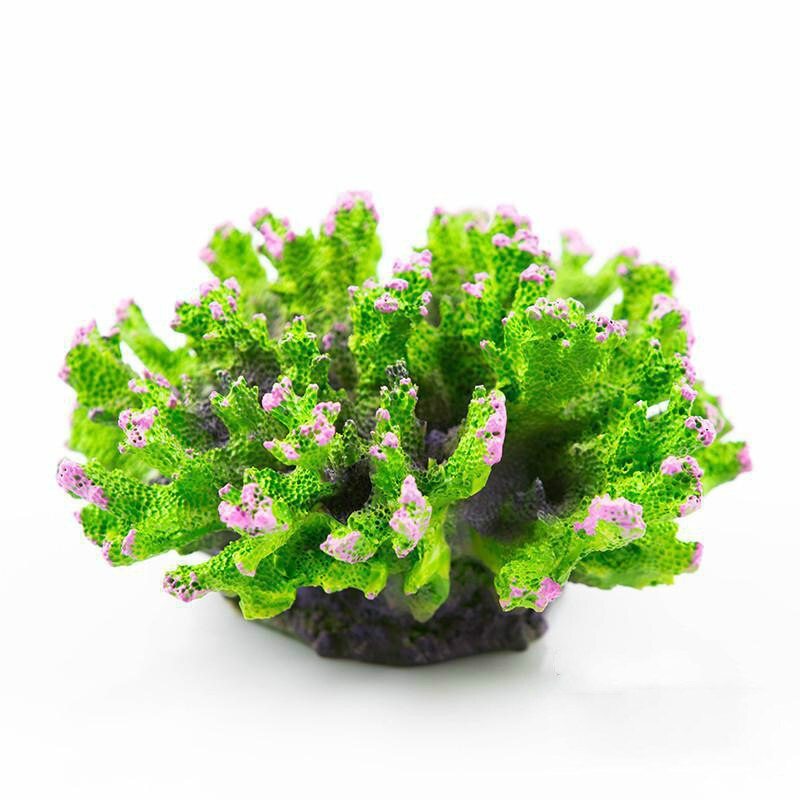 Harpiks blomst koral akvarium dekoration sten akvarium koralrev ornament koral plante akvarium baggrund dekoration diameter 11cm