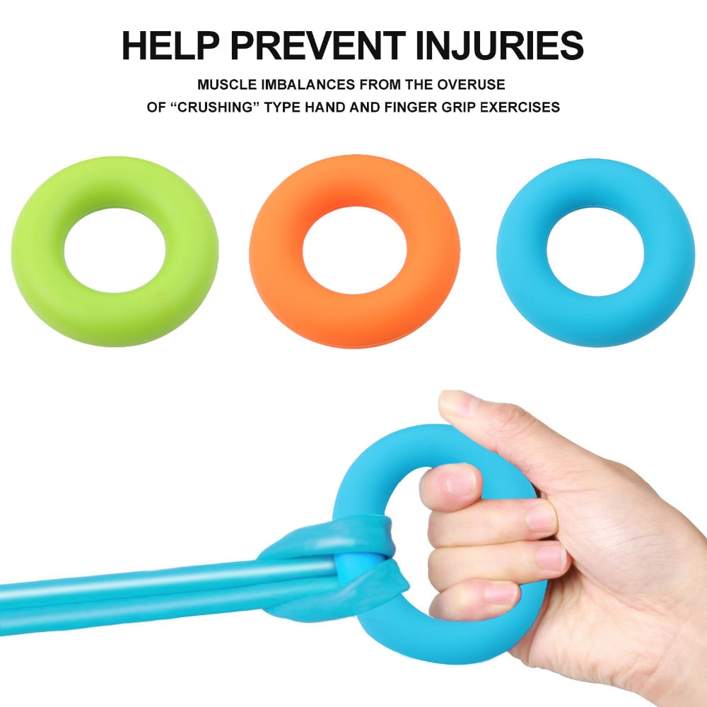 Hand Grip Vinger Pow Trainer Massief Siliconen Rubber Ring Hand Expander Uitoefenaar Vingers Grijper Powerball Hand Exerciser Grip