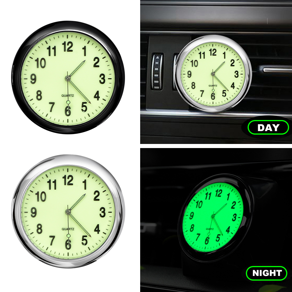 Horloge de voiture lumineuse pour Automobiles, montre numérique interne à coller, mécanique, horloges à Quartz 40mm 43mm, ornement automobile, accessoires de voiture