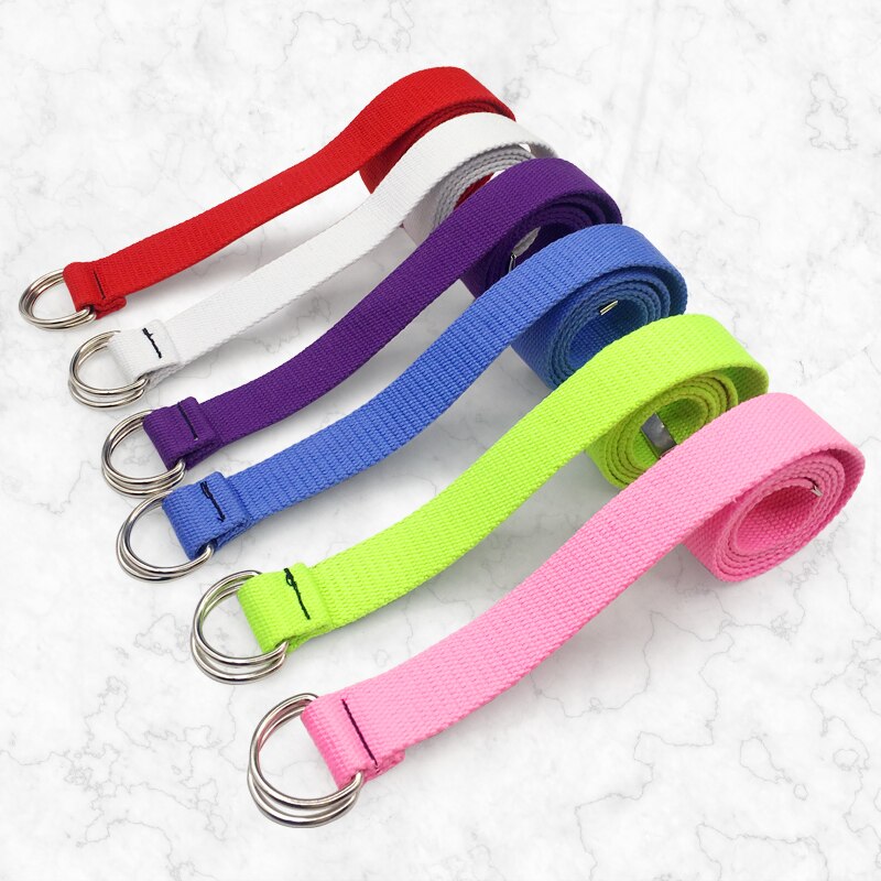 D Ring schnalle gürtel Harajuku Reißverschluss alle-spiel Ultra lange leinwand gürtel liebhaber kurze feste farbe lange gürtel 110cm lange