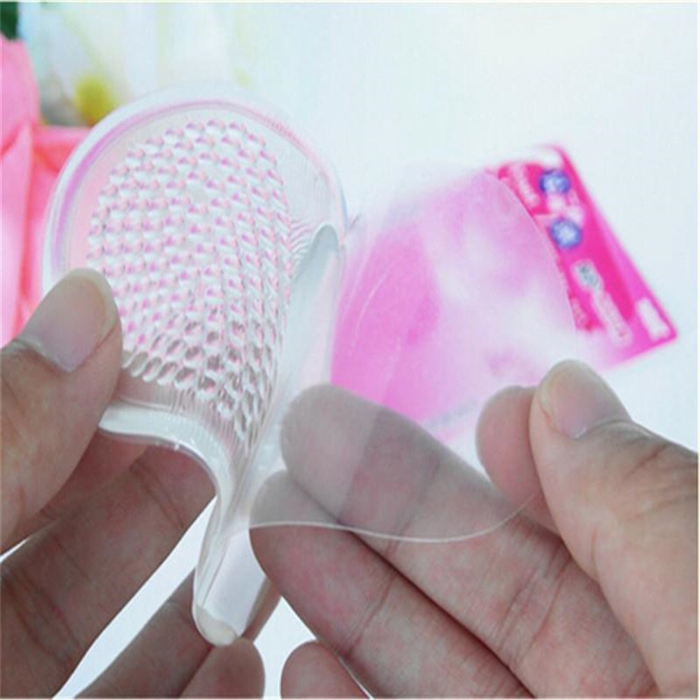 1 par de zapatos de tacón alto frente puntera media suela almohadillas insertar bola cómoda plantillas de silicona cojín para el cuidado de pie plantillas para antepié