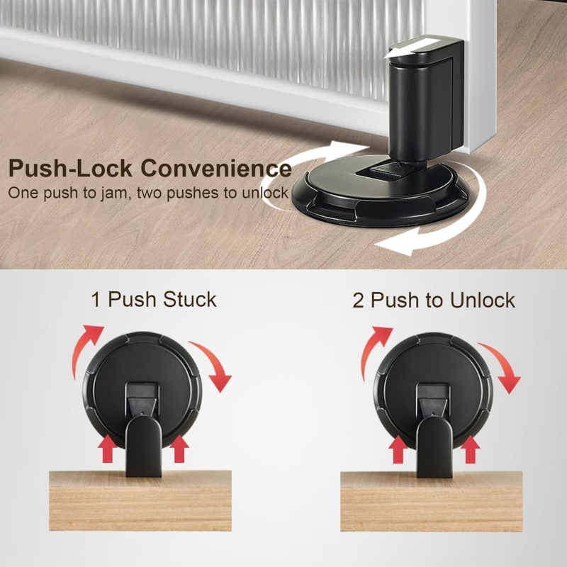 Heavy Duty Magnetic Door Stopper Mechanical Door Stop Adjustable Door Holder Non-punch Sticker Door Stop Furniture Door Hardware