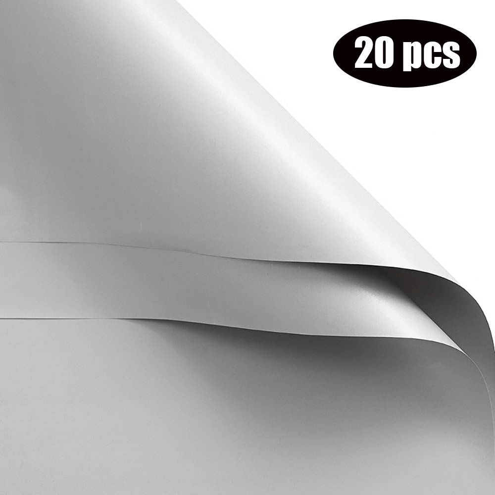 20 piezas de papel para envolver flores, ramo de papel Ouya de Color sólido, paquete Floral de estilo coreano, materiales de floristería DIY: Multicolor