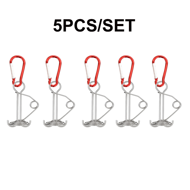 Kołek do pokładu ośmiornicy w kształcie spirali z karabińczykiem, klamry do liny wiatrowej, paliki do namiotu, kołek do deski sprężynowej, 5 szt., 10 szt.: FIOLETOWY
