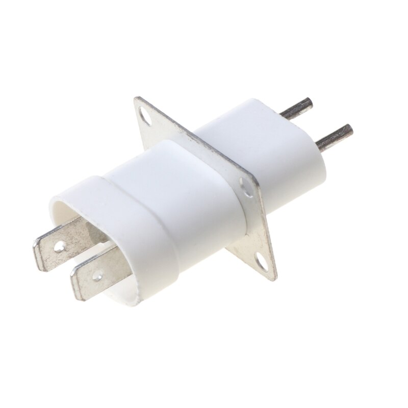 Home Electronic Microwave Oven Magnetron Filament 4 Pin Socket Converter White