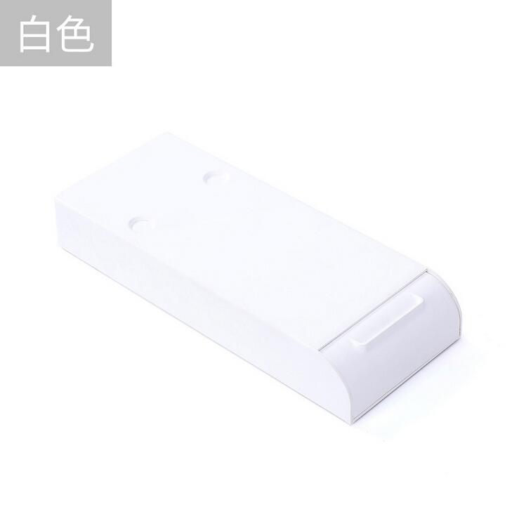 Creative storage box under the desk sticky stationery finishing box drawer type cosmetic storage box: white