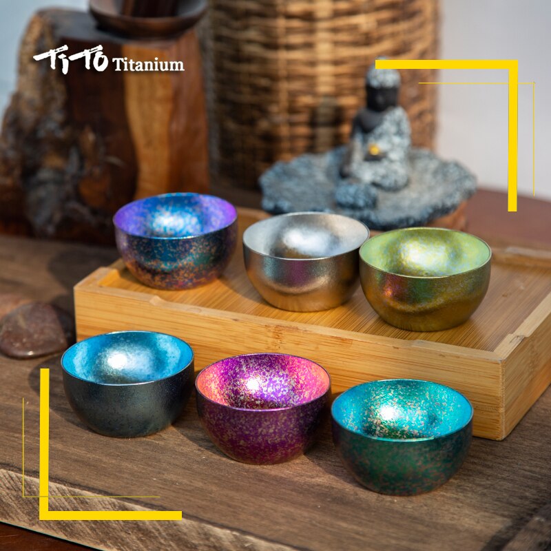 Tito Pure Titanium Thee Cup Titanium Legering Thee Kom Titanium Wijn Cup Dubbele Titanium Cup Titanium Water Cup