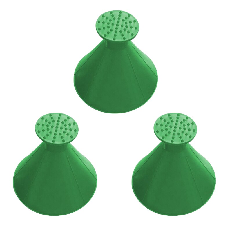 1/3Pcs Magic Auto Ijskrabber Auto Venster Kegel Schraper Trechter Sneeuw Remover Apparaat Auto Voorruit Borstel voor Sneeuw Schoonmaken Tool: Blauw