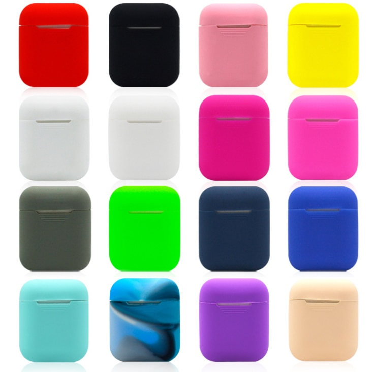 Soft Silicone Case Earphones for Apple Airpods case Bluetooth Wireless Earphone Protective Cover Box for Air Pods Ear Pods Bag