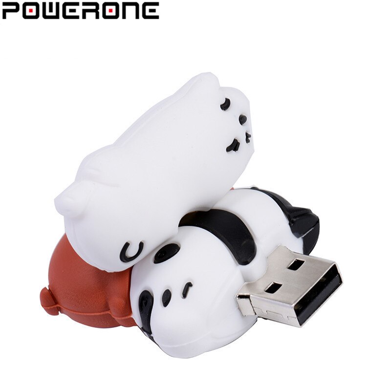 Powerone Mooie Panda Pen Drive Usb 2.0 Flash Drive Disk Real Capaciteit Memory Stick Pendrive 4 Gb 8 Gb 16 Gb 32 Gb 64 Gb