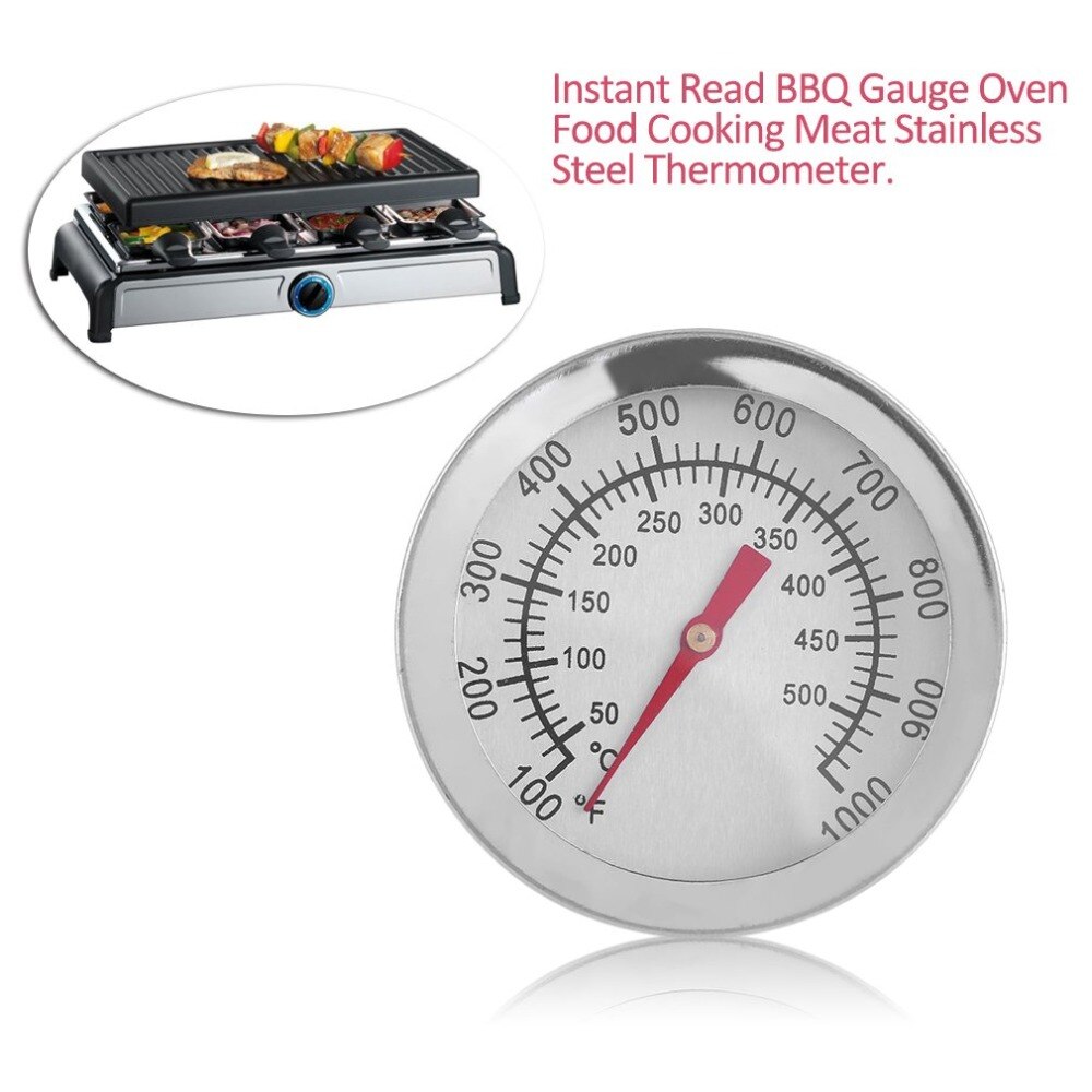 Øjeblikkelig læse rustfrit stål termometer bbq gauge ovn mad madlavning kød termometer bred vifte bageværktøj
