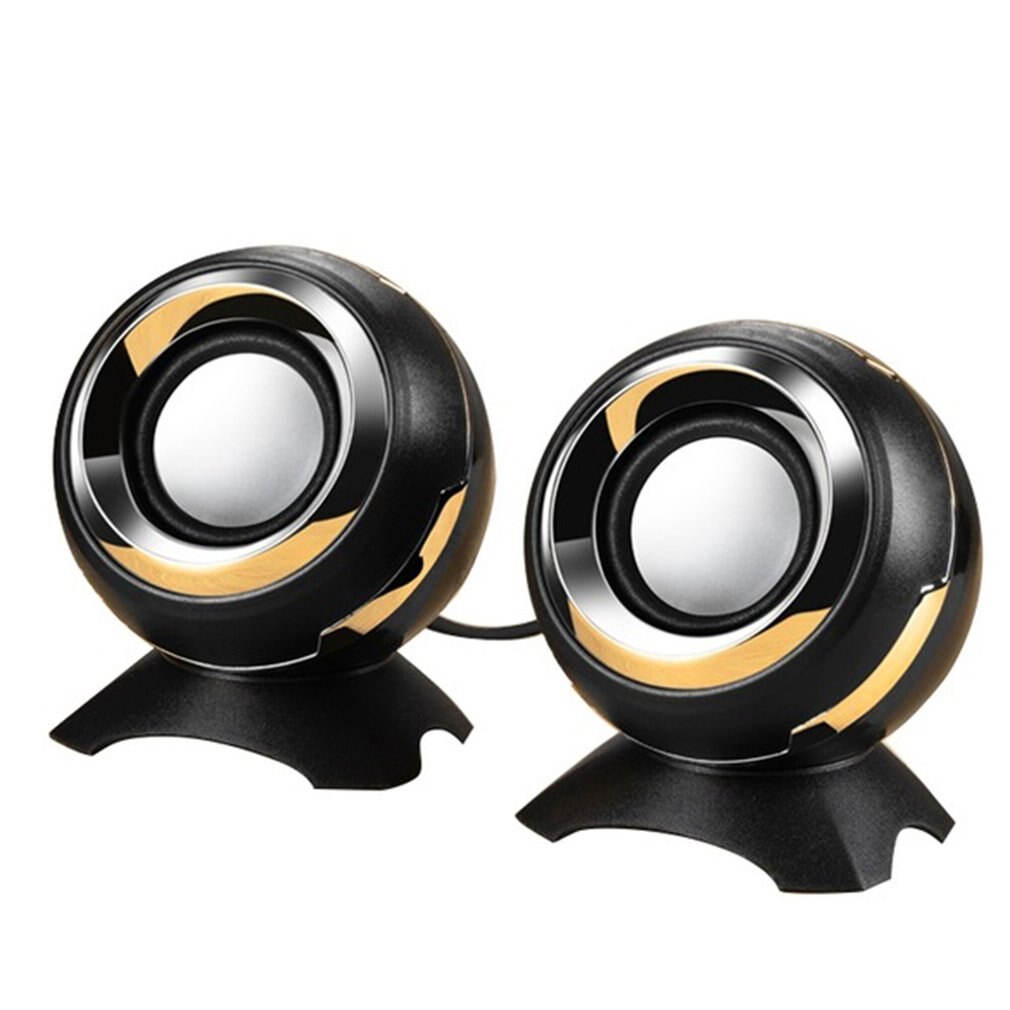 Q8 USB Wired Computer Speakers Bass Horns for Laptop Desktop Phone Powerful Speaker Multimedia Loudspeaker: Black