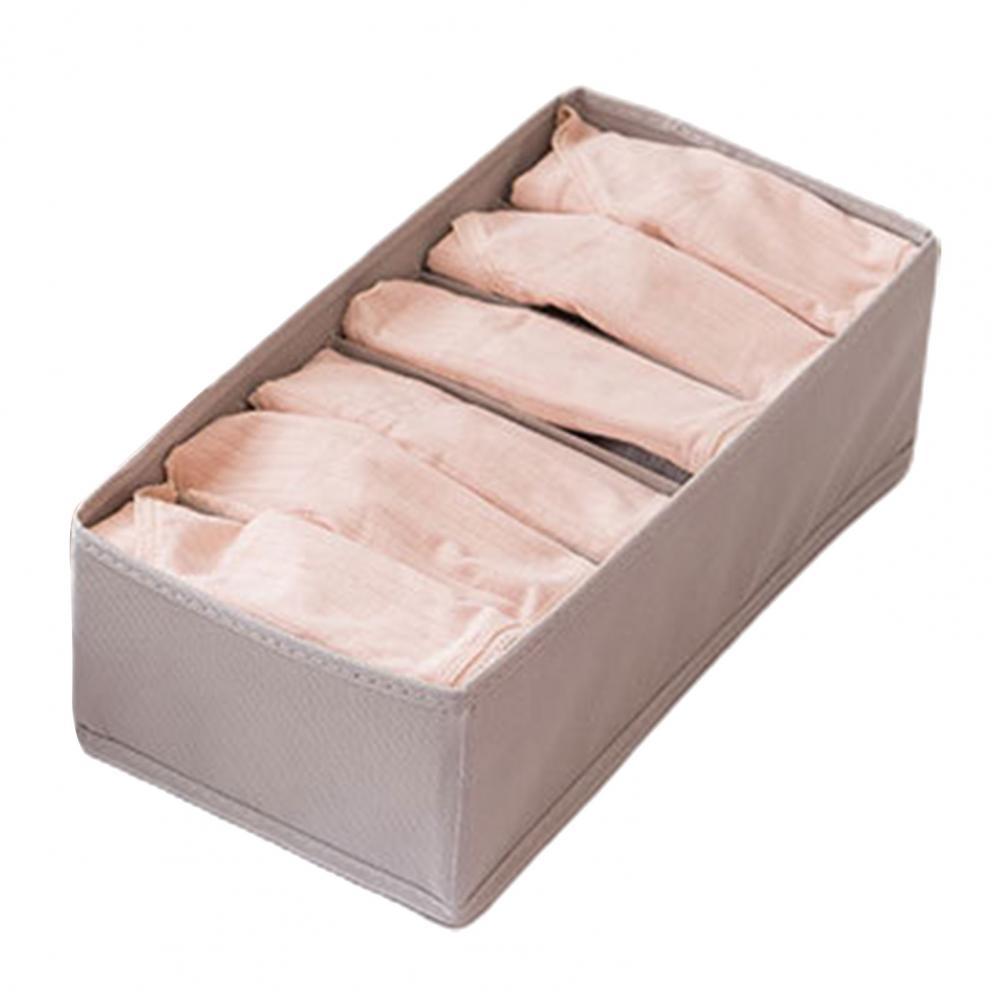 6/7/24 Grids Underwear Storage Drawer Organizer Non Woven Fabric Drawer Divider Box for Bra Socks Clothes Organizer Storage Box: Grey 6Cells