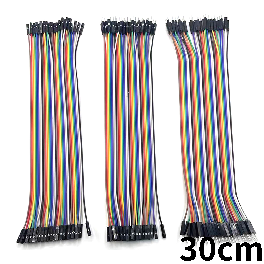 40-120PCS Jumper Wire DuPont Line DuPont Cable Connection male to male+female to female and male to female for Arduino DIY KIT: WHITE