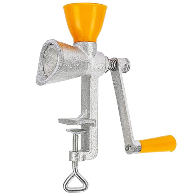 Cast Iron Hand Grinder Manual Poppy Seed Mill Spice Grinder Small Grain Mill With Plastic Hopper: Default Title