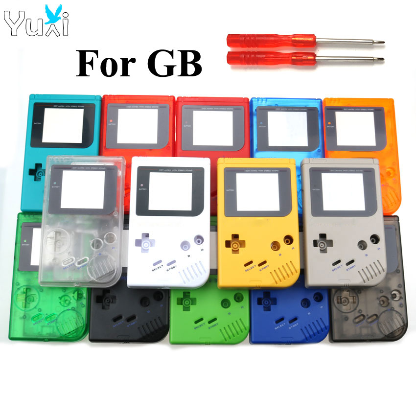 YuXi Plastic Shell Case Cover For Gameboy Classic for Nintendo GB Console Housing with screwdrivers