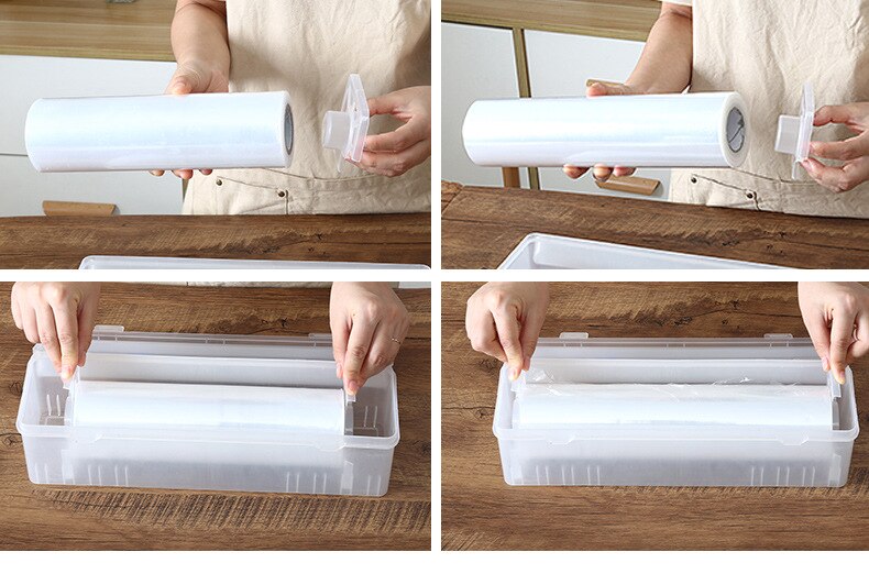 Máquina cortadora de plástico para cocina, Rollo grande de PE para cortar alimentos, máquina de corte económica para el hogar, salón de belleza