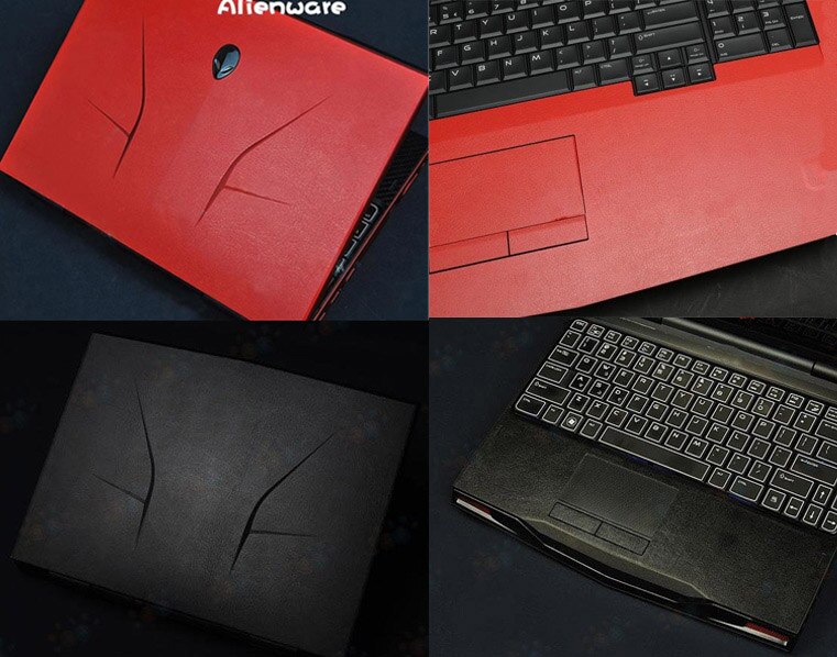 Kh laptop kulfiber læder klistermærke hud cover beskytter til alienware 15 m15x r2 anw 15 aw15 r 2 15.6- tommer frigivelse