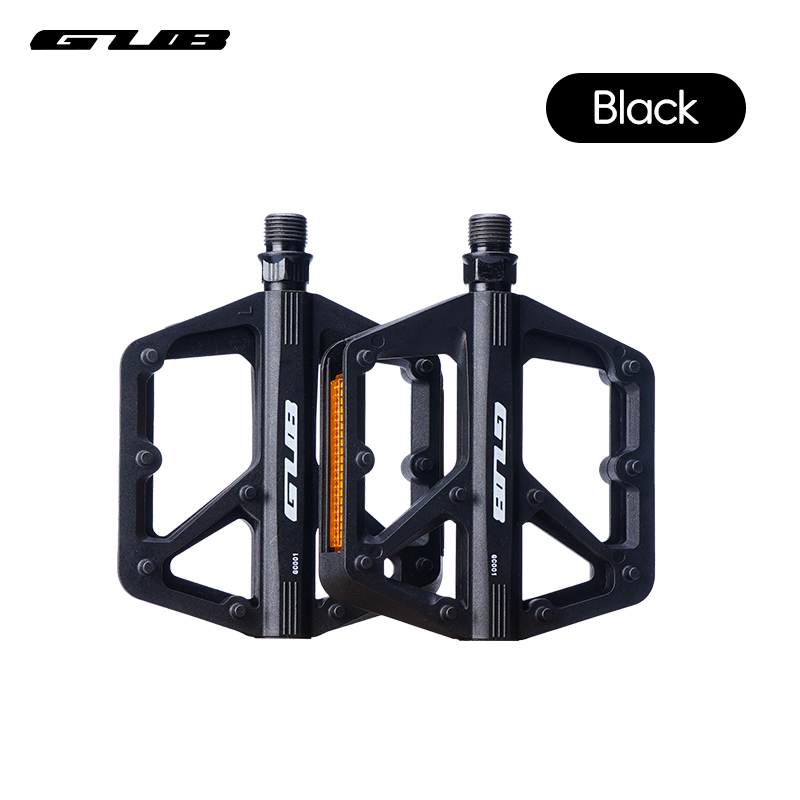 Pedali piatti in nylon migliorati Pedale per bicicletta Dual DU Pedali per bici da MTB Chiodi per piedi antiscivolo leggeri Accessori per biciclette Ciclismo: Black