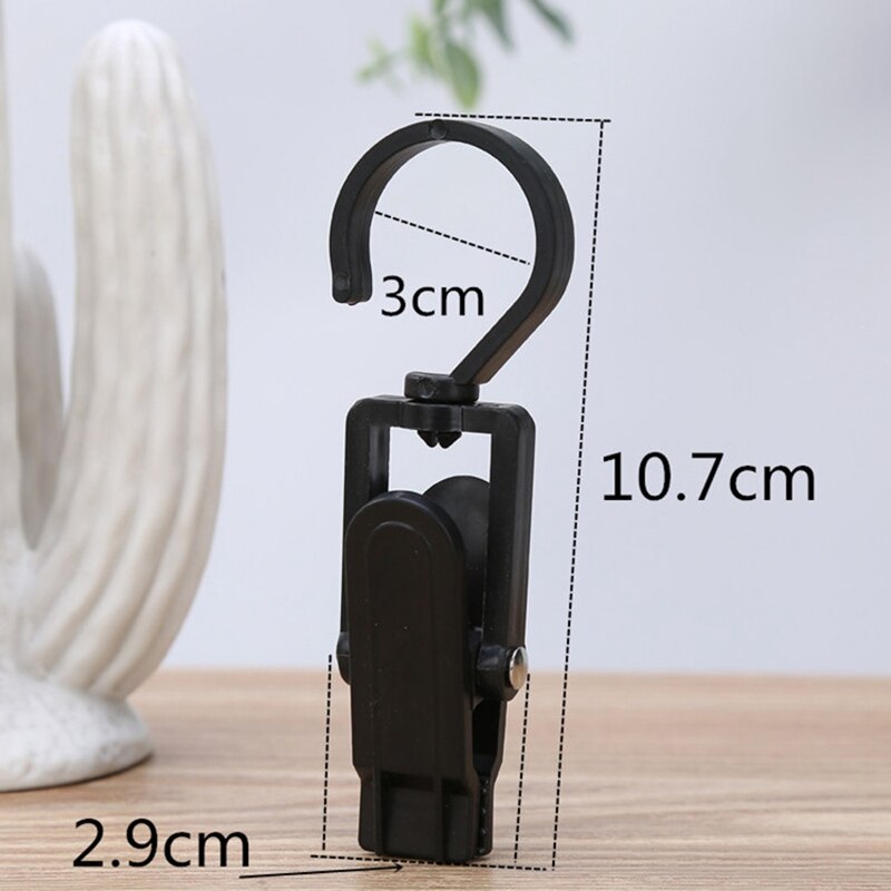 50PCS Laundry Hooks Clip Plastic Swivel Hanging Clothes Pins 4.2 Inches Beach Towel Clips for Beach/Lounge Chairs