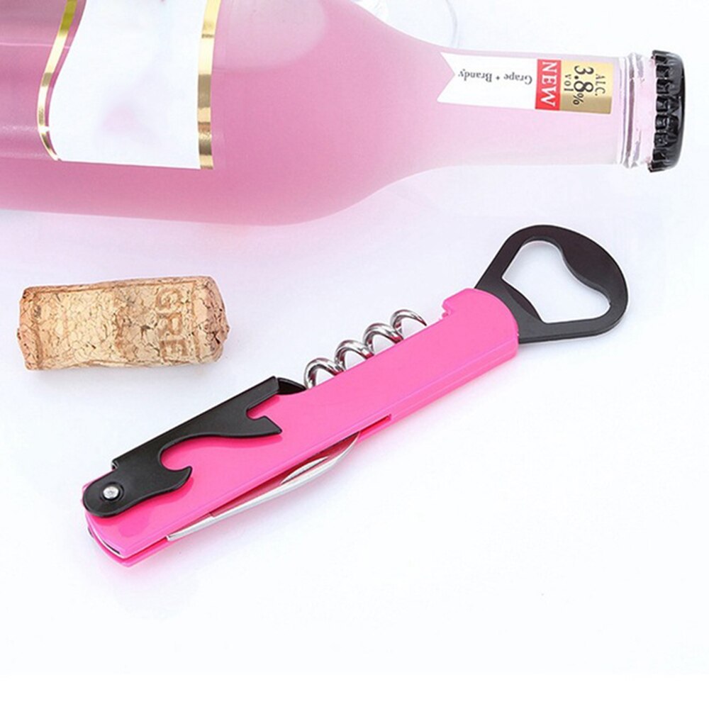 1 st 4 in 1 Kan opener Wijn flesopener Anti-slip Kan Deksel Schroef Opener Kurkentrekker voor Bier fles Jar Opener Keuken Accessoires