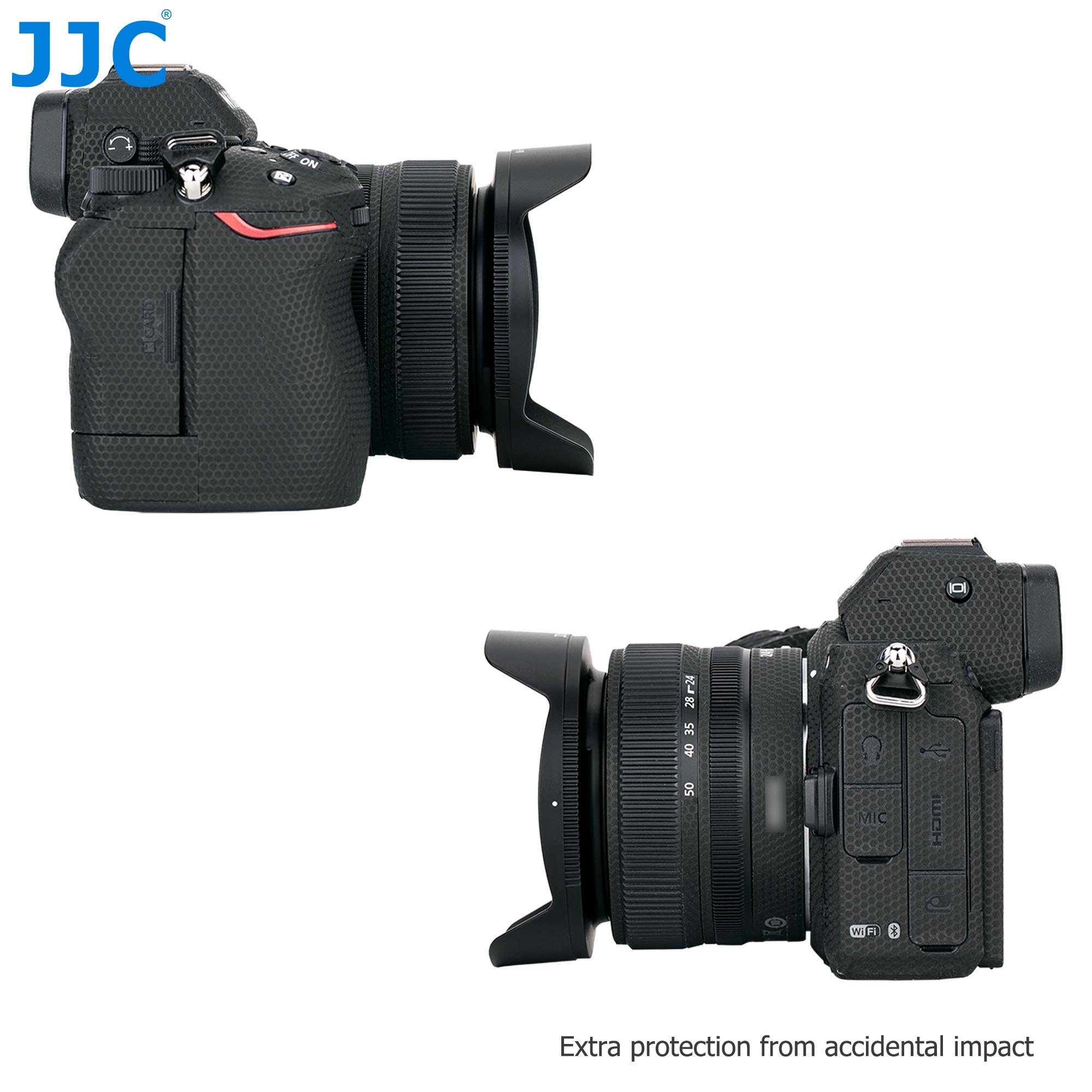 Jjc HB-98 Omkeerbare Dedicated Zonnekap Shade Voor Nikon Nikkor Z 24-50Mm F/4-6.3 lens Op Nikon Z5 Z6 Z7 Z6II Z7II Camera