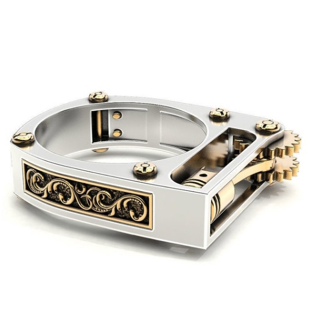 Mechanische Ring Carving Handwerk Motorrad Einzylinder Motor Ring Größe 6-10 ringe für frauen ring männer bague femme