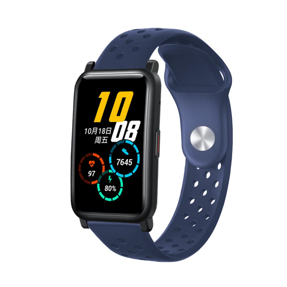 Correa de reloj transpirable para Huawei Honor ES correa de muñeca de silicona suave correa de repuesto accesorios de reloj correa de 20MM