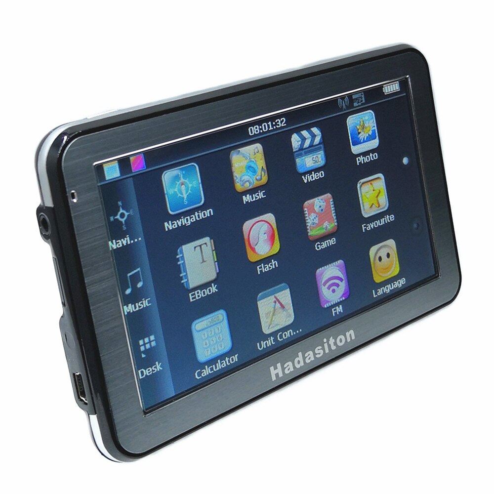 5 "touch Screen Car GPS Navigatie Sat NAV CPU800M 8G + FM, bluetooth AV-IN & Draadloze achteruitrijcamera optioneel: GPS No BT AV-IN