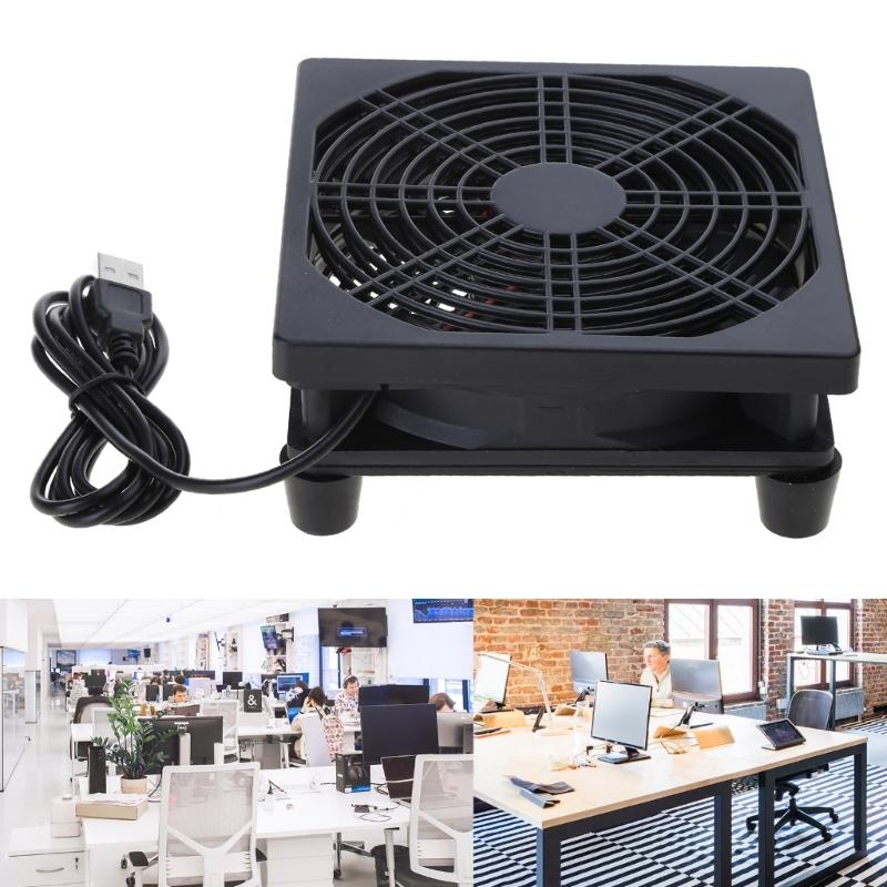 120mm 5V USB-aangedreven ventilatorkoeling voor routermodem TV Box Router koelbehuizingsventilator voor koeling van verschillende elektronica-apparaten