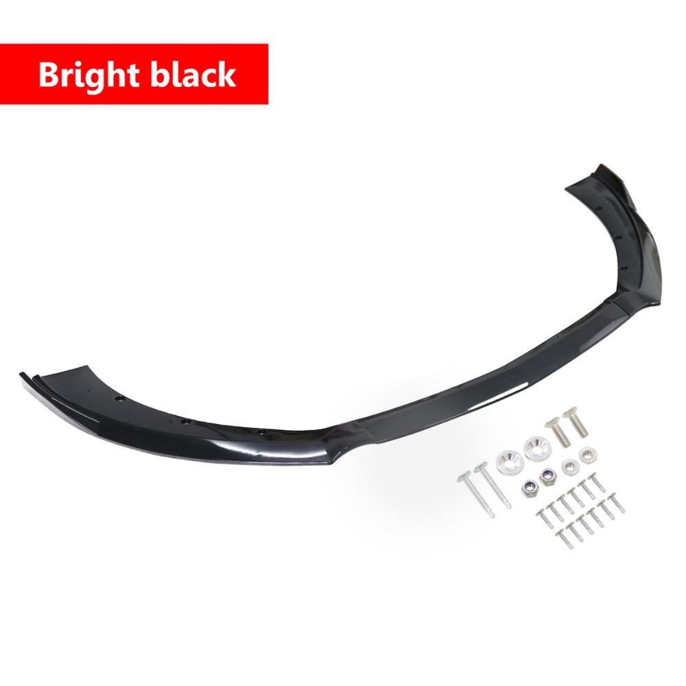 Painted Black Front Bumper Lip & Corner Splitter – Ford Mustang GT500 2015-2021, AMMP Style