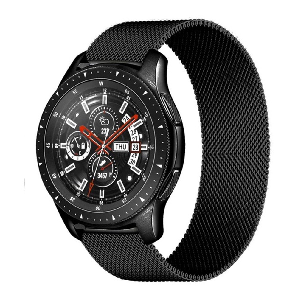 Correa Milanese Loop para Amazfit Bip S, correa de acero inoxidable para Samsung galaxy watch, 46mm gear s3, 20mm, 22mm, 18mm, 24mm, 23mm: Black / 14 mm