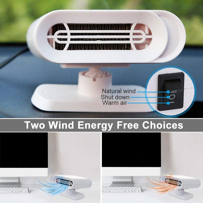 Portable Car Heater Defroster, 12V 150W Windshield Defogger, Three-In-One Heating and Cooling Function Windshield Heater Defrost