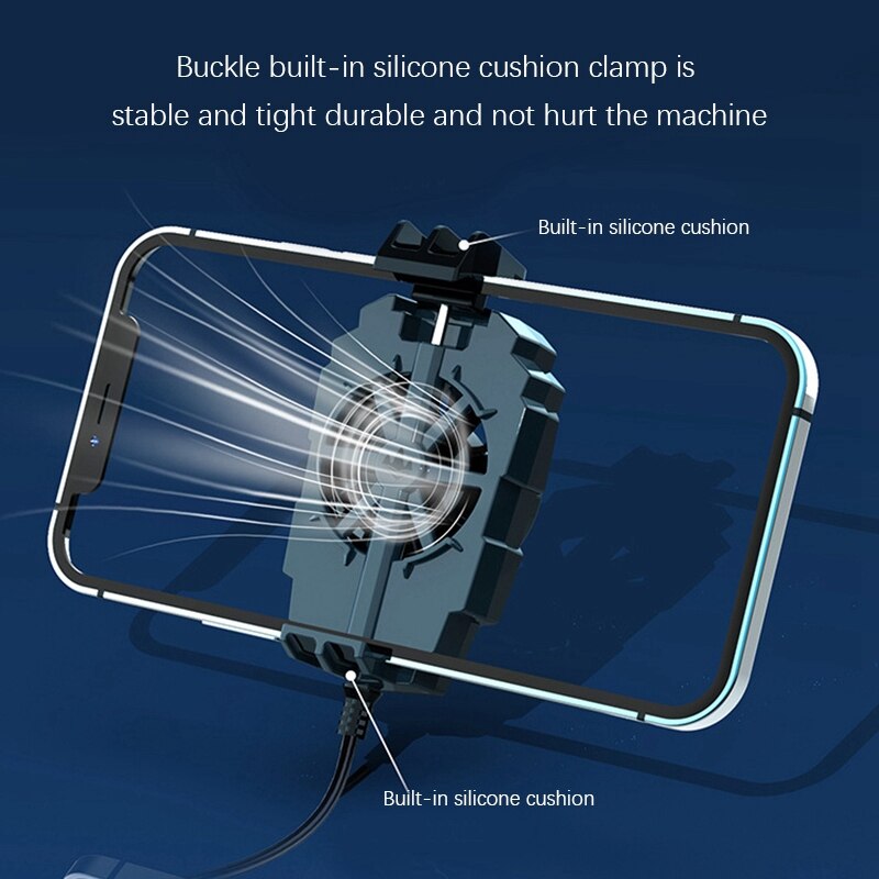 Mobiele Telefoon Radiator Draagbare Ventilator Koeling En Koeling Live Ultra-Stille Game Beugel Mobiele Telefoon Koelventilator Doos
