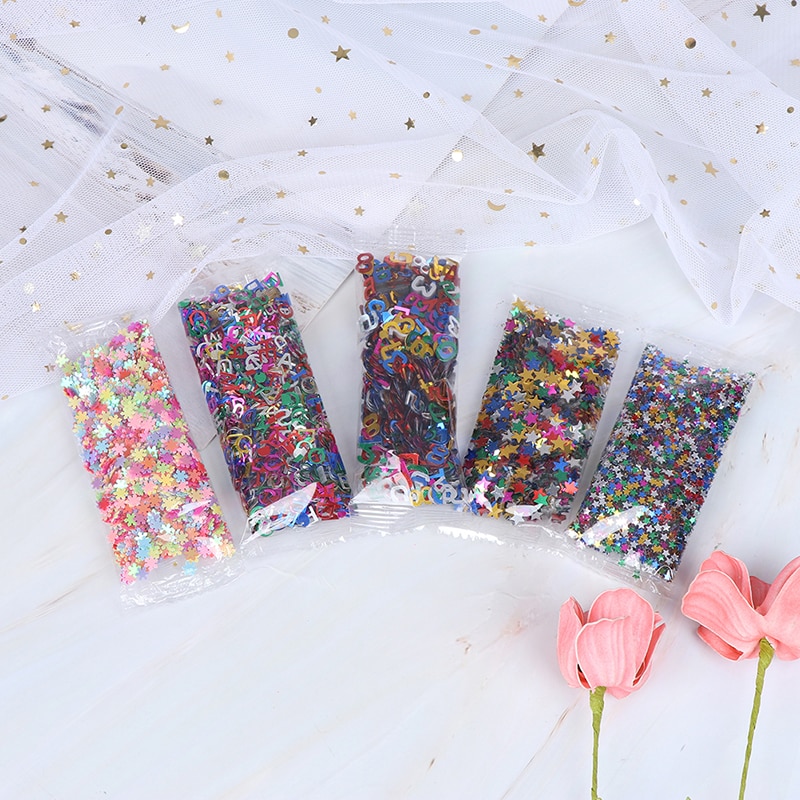 10G Nail Mix Pailletten Glitter Confetti Kleurrijke Vlokken Voor Diy Ambachten Nail Art En Make-Up Decoratie Liefde Ster Bloem