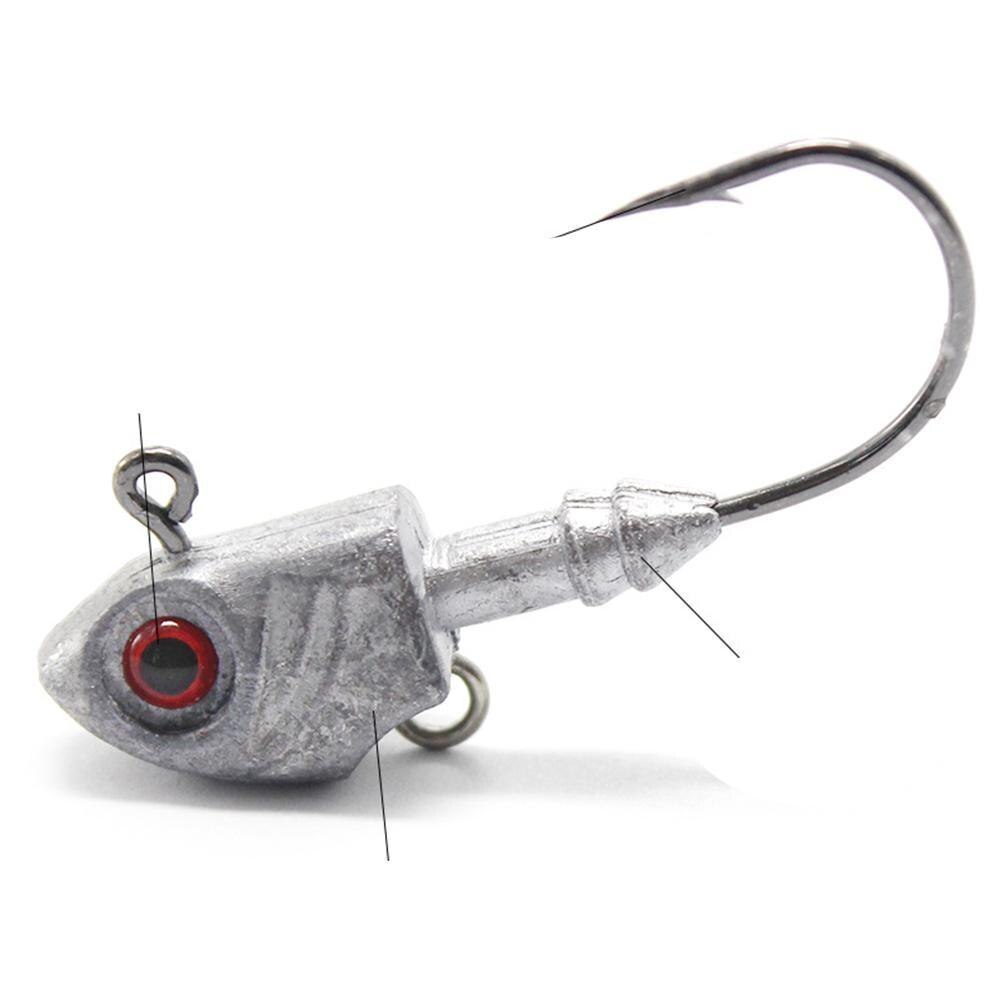 Fiske jigg krok 3.5/5/7/10/14/20g fisk jigg huvud fiske krok set offset sänke mjuk mask krok för bas karp fiske tillbehör