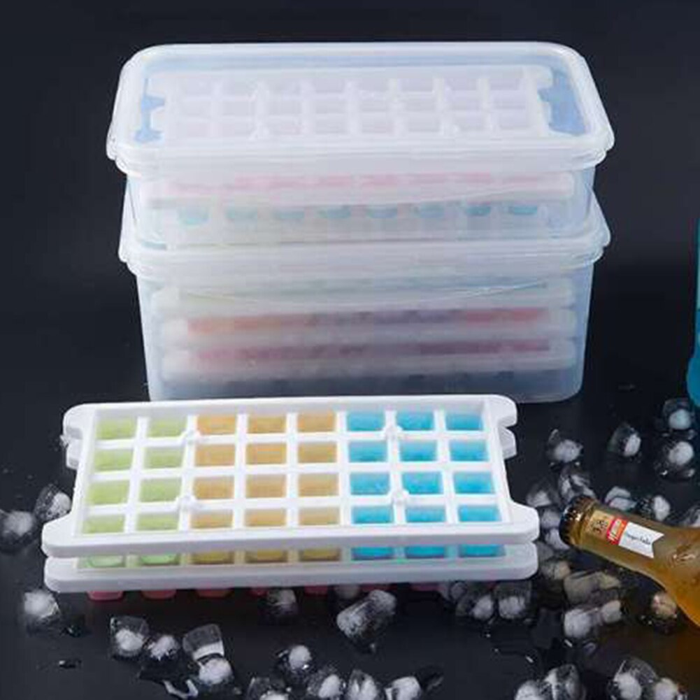DIY Ice Mold Fruit Ice Cubes 32 Grid Silicone Ice Lattice Mould Bar Home Kitchen Accessories